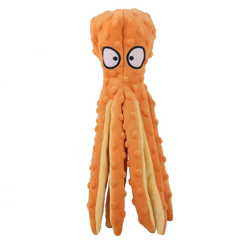 Pet Unstuffed Plush Toy Octopus Crinkle Paper Squeaker - Dog Toys - DINIBLO 