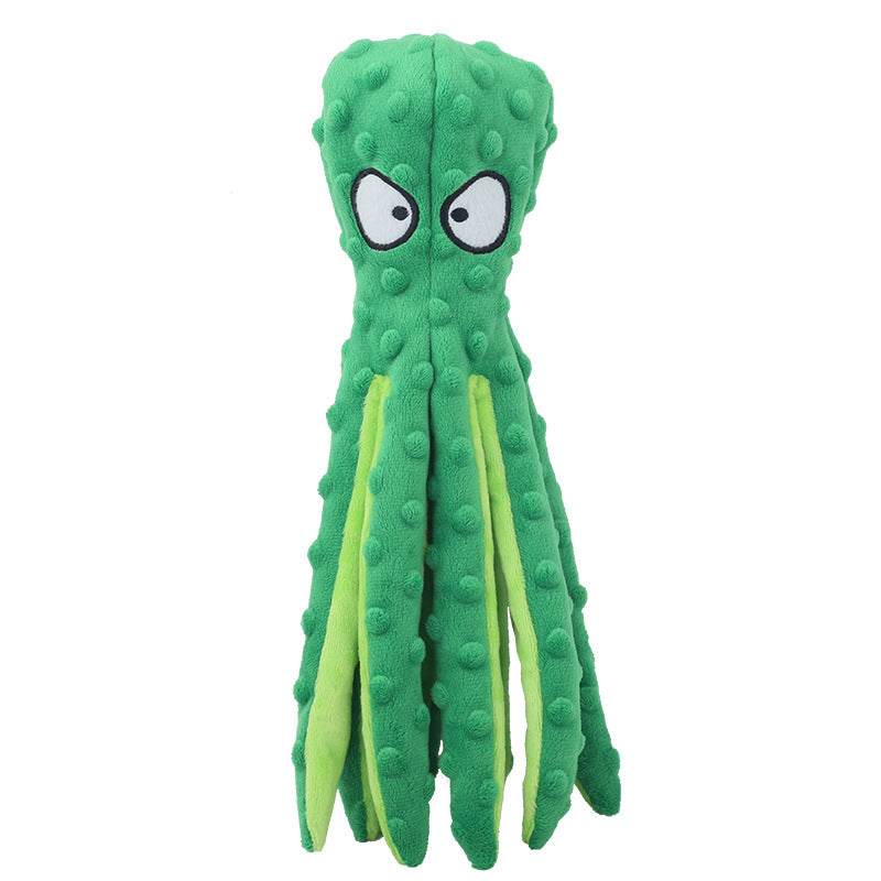 Pet Unstuffed Plush Toy Octopus Crinkle Paper Squeaker - Dog Toys - DINIBLO 