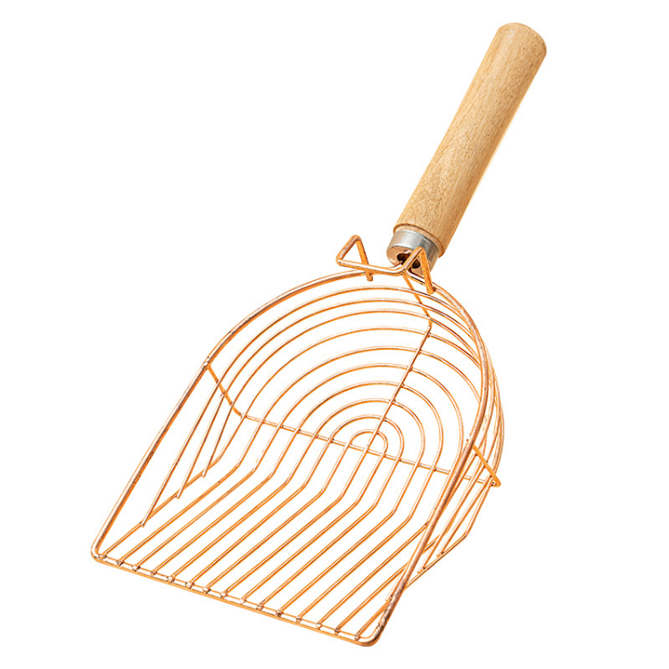 Wooden Hang Metal Stainless Steel Cat Litter Scoop - Cat Litter - DINIBLO 