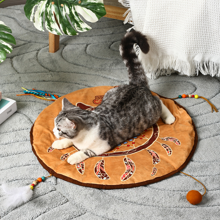 Dream Catcher Bohemian Cat Mat Crinkle Paper Toy - Pet Bed Accessories - DINIBLO 