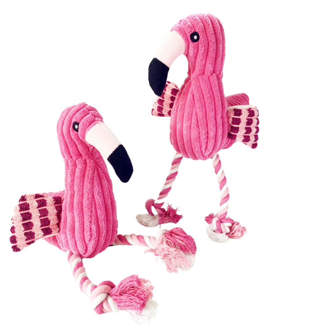 Squeaker Plush Dog Toys Flamingo - Dog Toys - DINIBLO 