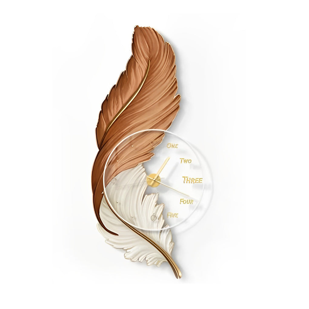 Feathers Painting Acrylic USB DC5V Round Wall Clock Wall Lamp with Remote - Lighting > Wall Lights > Wall sconces - DINIBLO 