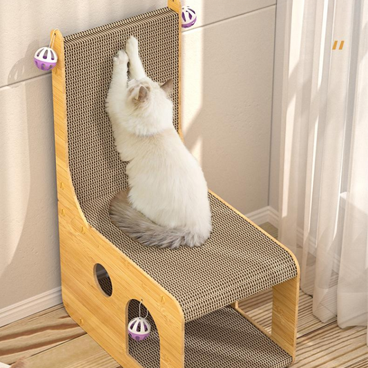 L-shaped Cat House Scratching Board - Cat Scratchers & Scratching Posts - DINIBLO 