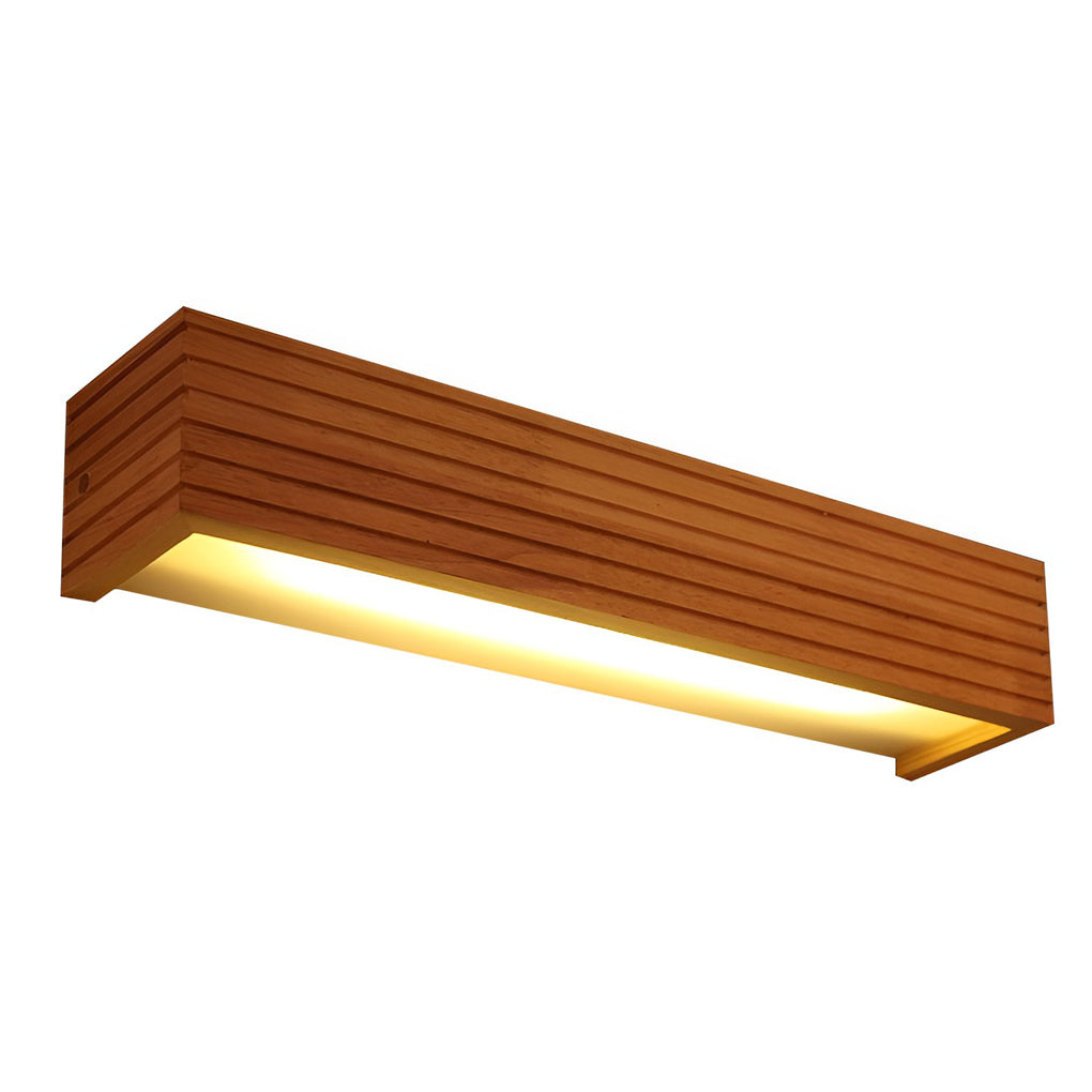 Wood Rectangular Waterproof LED Nordic Wall Sconce Lighting Mirror Light - Lighting > Wall Lights > LED Wall Lights - DINIBLO 