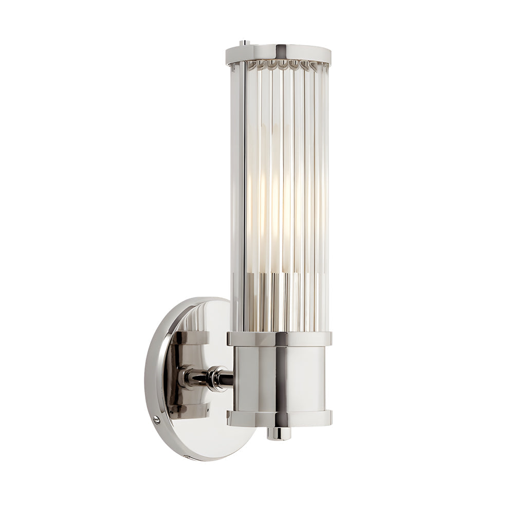 1/2-light Modern Chrome/Gold Wall Sconce with Cylinder Clear Glass Shade - Lighting > Wall Lights > Wall sconces - DINIBLO 