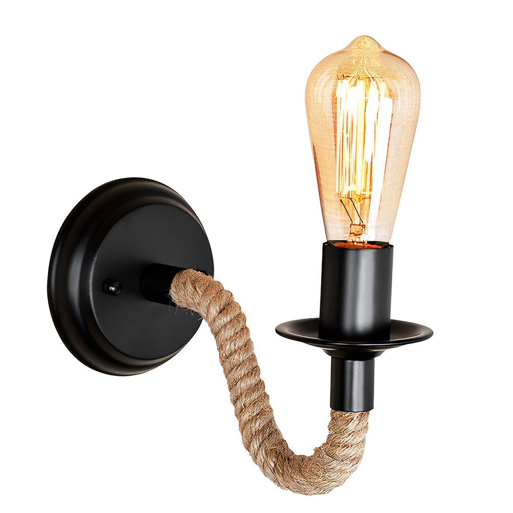 Creative Iron Rope Retro Industrial Style Wall Lamp Wall Lights Fixture - Lighting > Wall Lights > Wall sconces - DINIBLO 