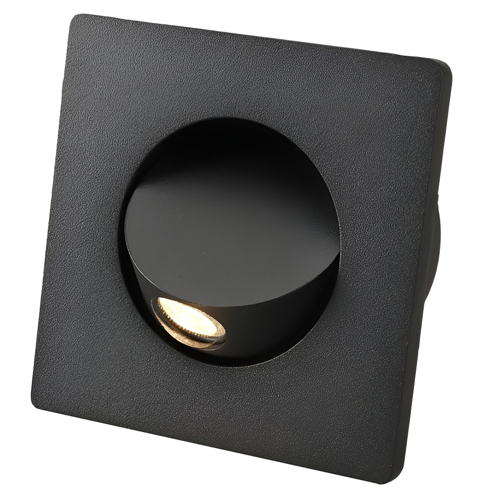 Round Square Adjustable 3W LED Recessed Nordic Wall Lamp Sconce Lighting - Lighting > Wall Lights > Wall sconces - DINIBLO 