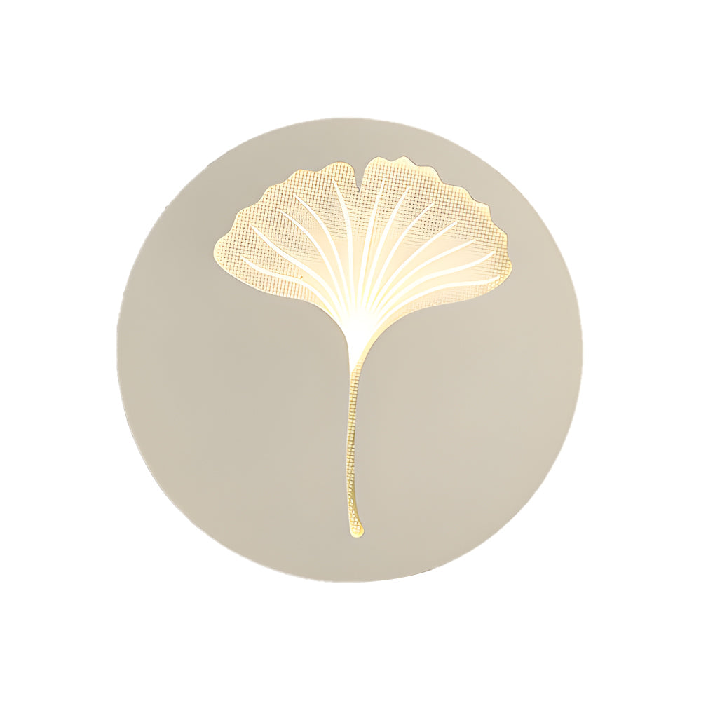 Round Ginkgo Leaf LED 3 Step Dimming Wall Sconce Lighting Wall Lamp - Lighting > Wall Lights > Wall sconces - DINIBLO 