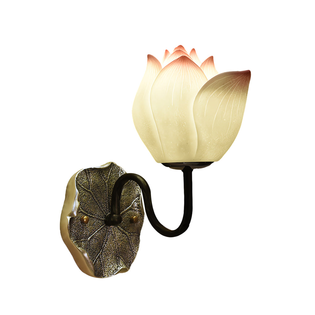 Lotus Flowers Resin Three Step Dimming Creative Modern Wall Lights Fixture - Lighting > Wall Lights > Wall sconces - DINIBLO 