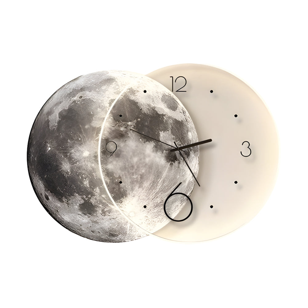 Moon Lunar Wall Clock USB Remote Control Power Bank LED Wall Painting Lamp - Lighting > Wall Lights > Wall sconces - DINIBLO 