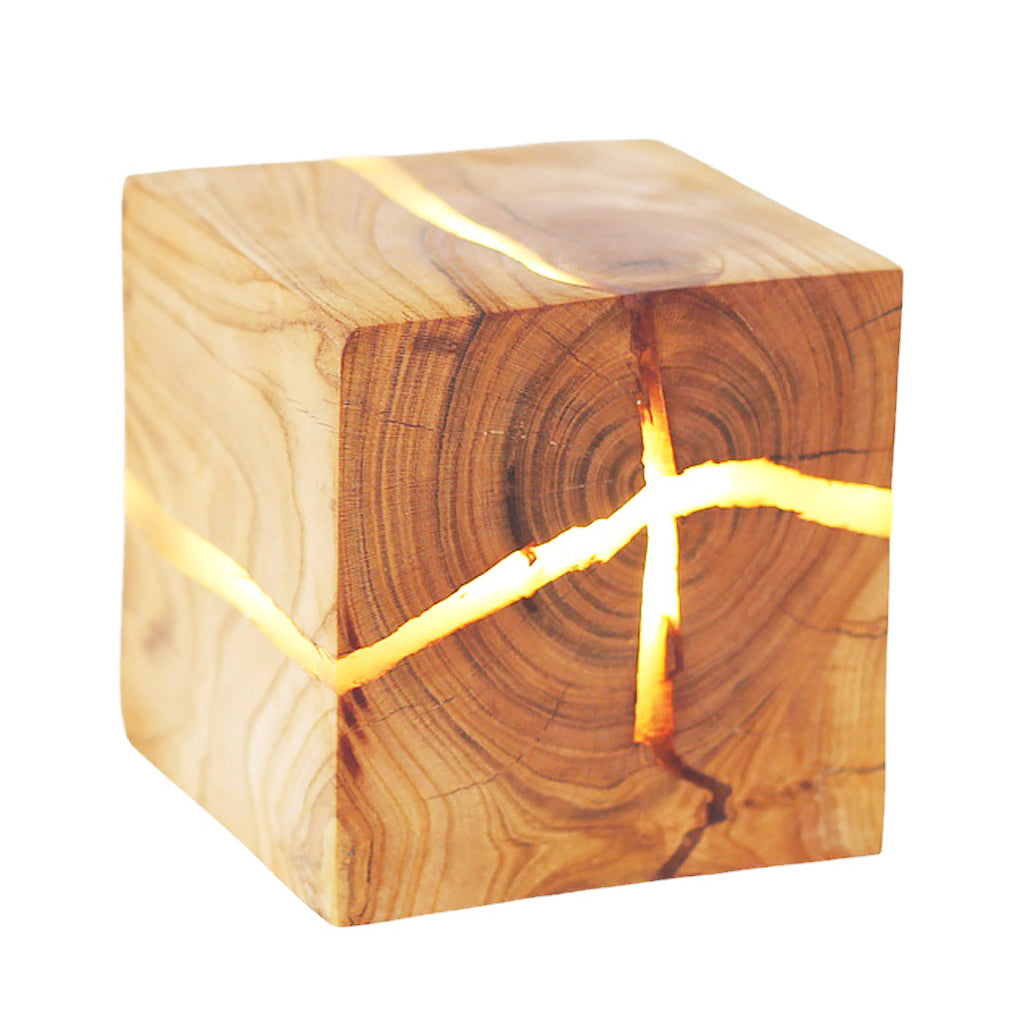 Cracked Wood Grain Design Creative Square Wall Lamp Wall Sconce Lighting - Lighting > Wall Lights > Wall sconces - DINIBLO 