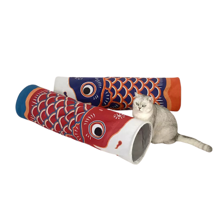 Carp Printed Cat Tunnel Toys - Cat Toys - DINIBLO 