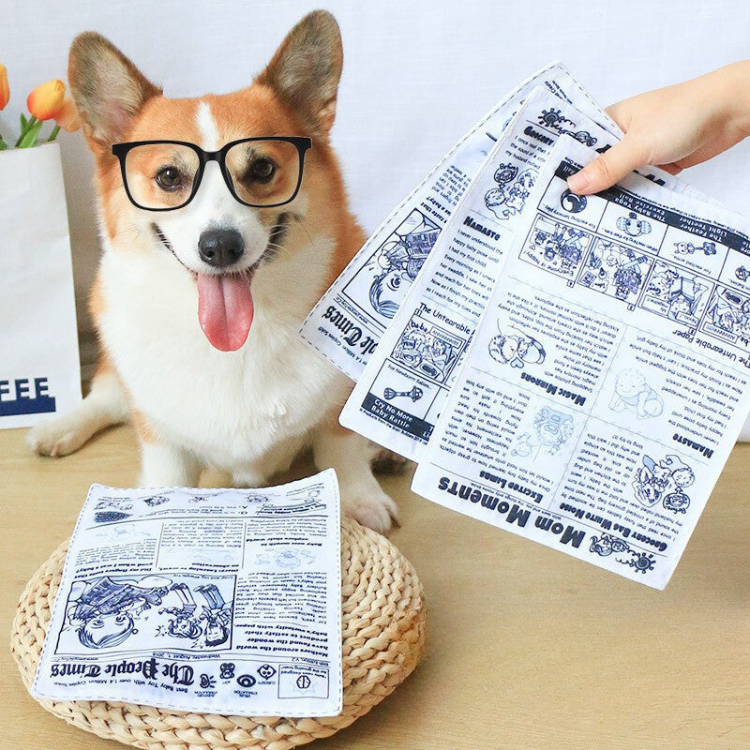 Pet Crinkle Paper Sound Newspaper Toys - dog toy - DINIBLO 