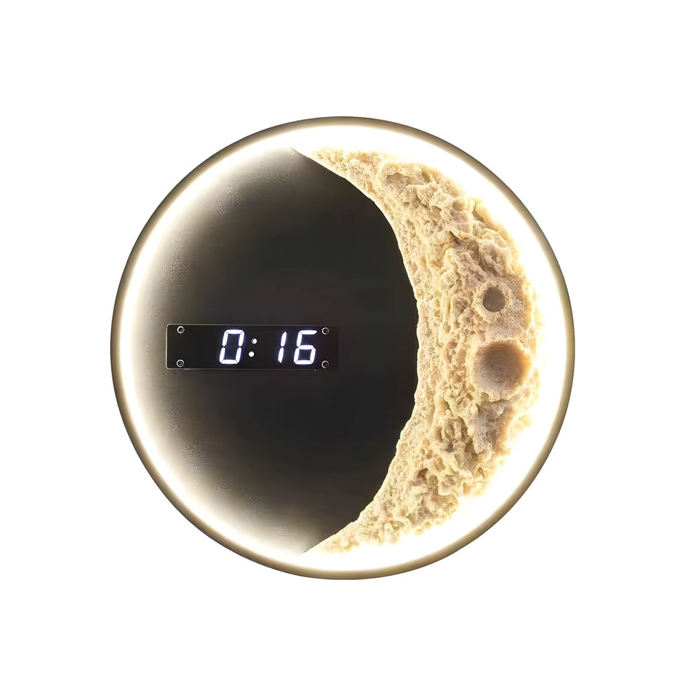 Moon LED Wall Light Wall Digital Clock Astronaut Decor 3 Color Wall Lamp - Lighting > Wall Lights > Wall sconces - DINIBLO 