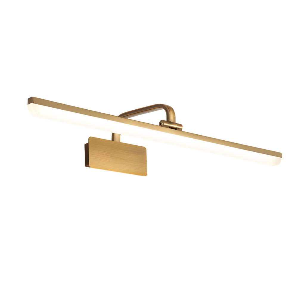 1-Light Adjustable Linear LED Vanity Light with Brass Finish - Lighting > Wall Lights > Bathroom Vanity Lighting - DINIBLO 