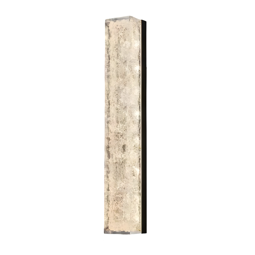 Modern Brass 1-Light LED Wall Sconces Rectangle Wall Light in Ice Resin - Lighting > Wall Lights > LED Wall Lights - DINIBLO 