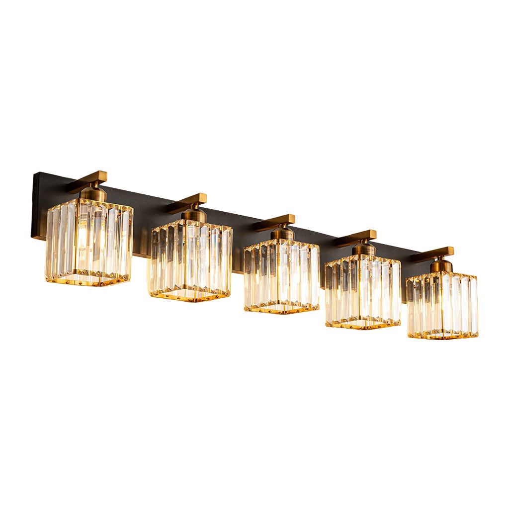 4/5 Square Crystal Luxury Electroplated Metal American Style Wall Lamp - Lighting > Wall Lights > Wall sconces - DINIBLO 