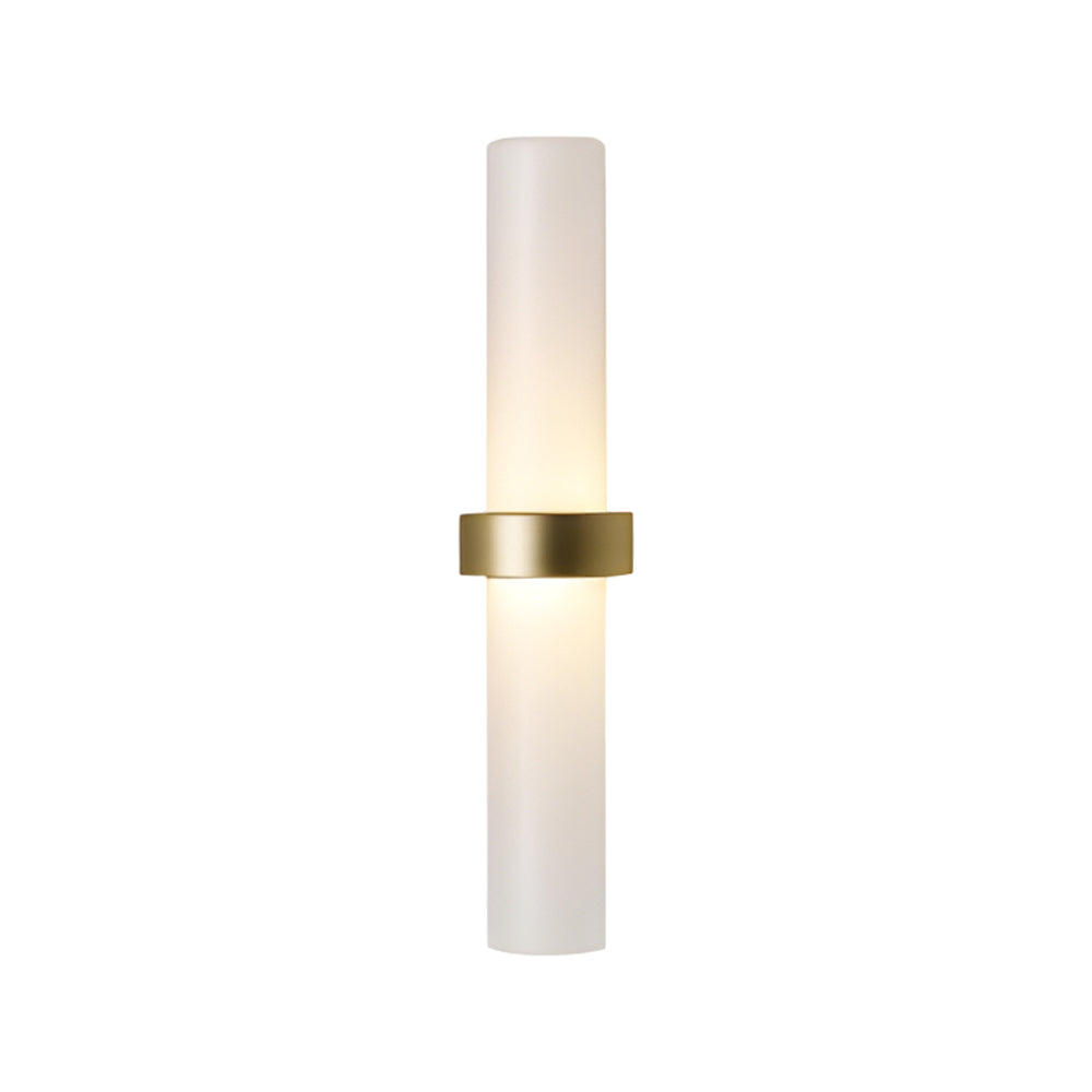 Modern Frosted Glass Tube 1-Light Wall Sconce in Warm White for Living Room - Lighting > Wall Lights > LED Wall Lights - DINIBLO 