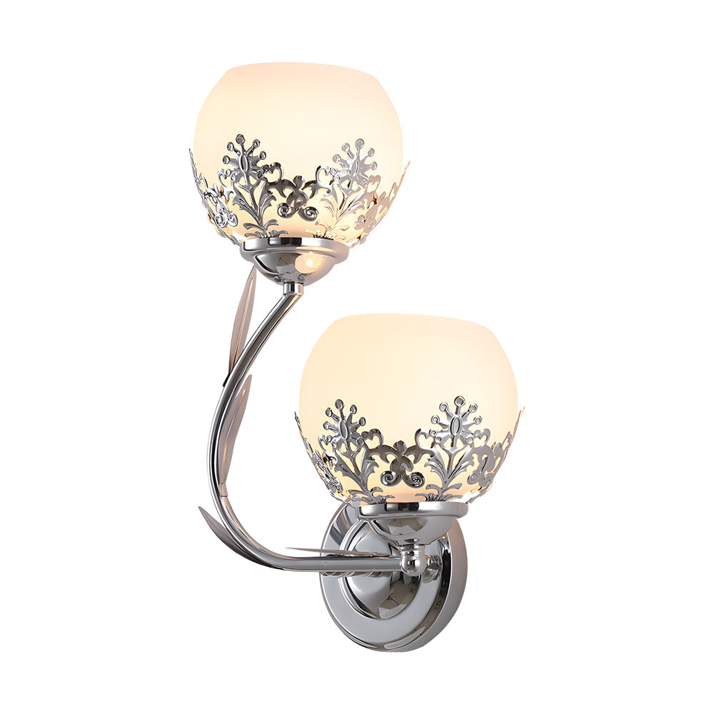 2-Light Glass Flower LED Simple European Style Wall Sconces Lighting - Lighting > Wall Lights > Wall sconces - DINIBLO 