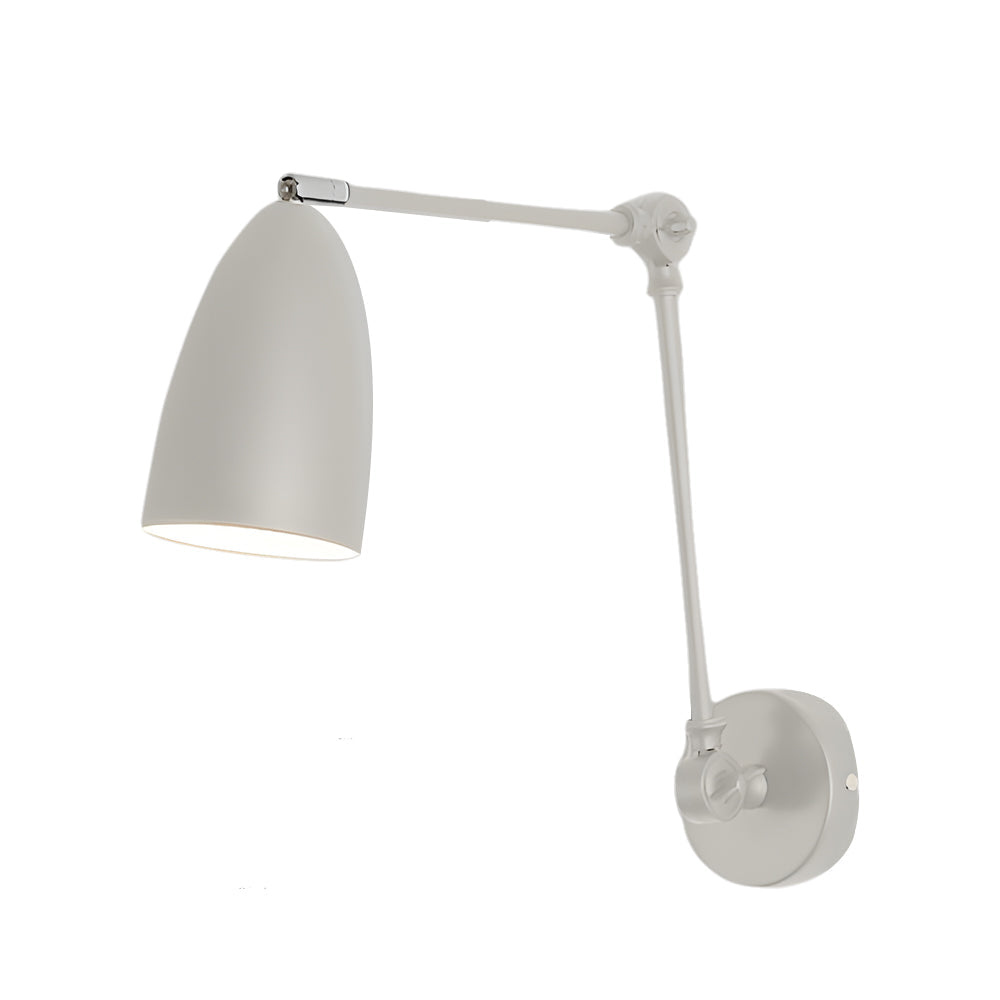 Swing Arm Wall Lamp Long 1 Bulb Rod Rocker Arm Wall Mounted Sconce with 3 Adjustable Joints - Lighting > Wall Lights > Swing Arm Wall Sconces - DINIBLO 