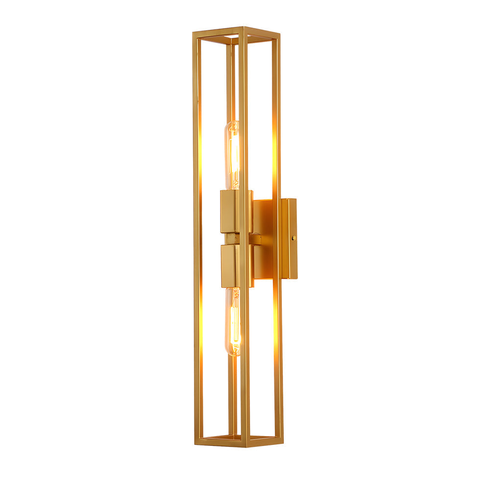 Simple Metal Frame Glass Shade American Style Wall Sconce Lighting - Lighting > Wall Lights > Wall sconces - DINIBLO 