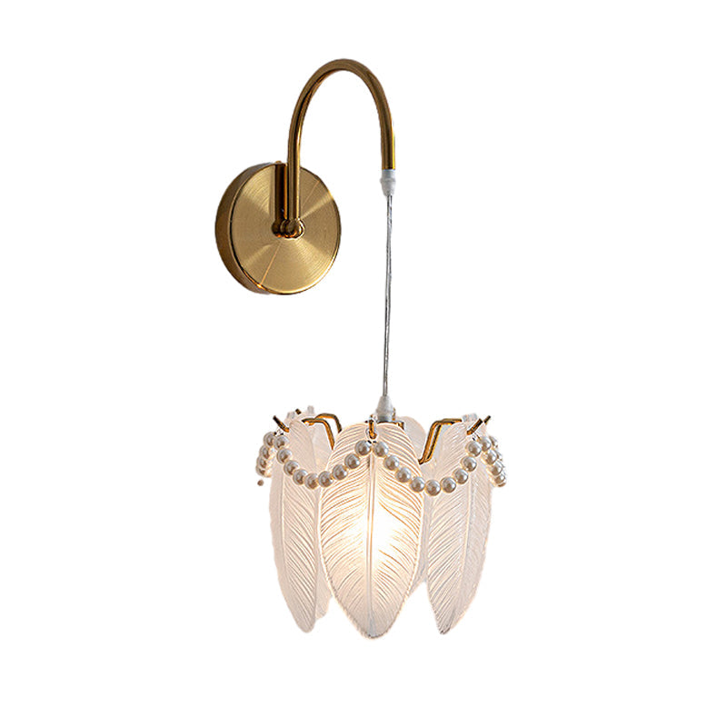 Glass Leaves Feathers Three Step Dimming Nordic Creative Wall Lights Fixture - Lighting > Wall Lights > Wall sconces - DINIBLO 