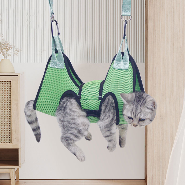 Cat Grooming Hammock with Safety Belt for Nail Clipping Grooming - Pet Carriers & Crates - DINIBLO 