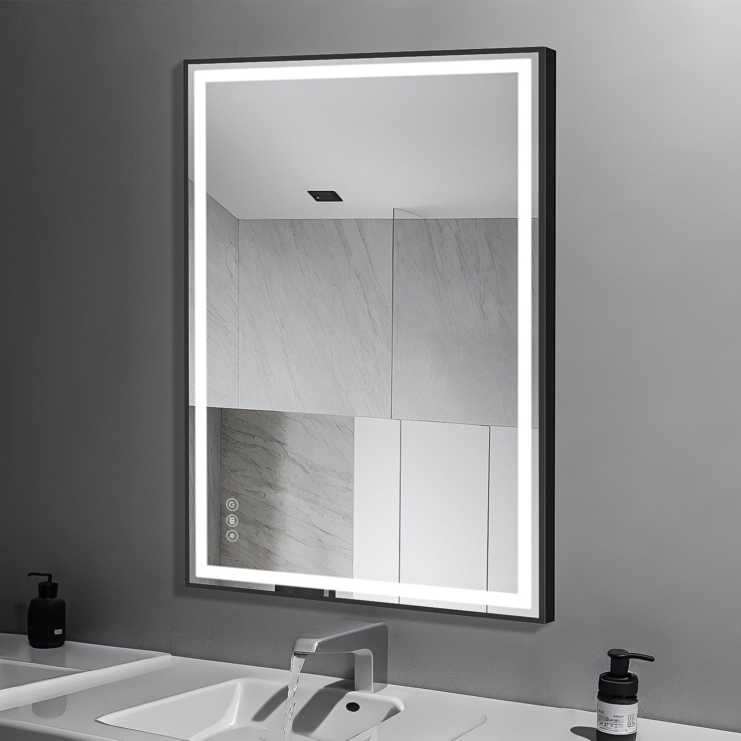 36 x 36 In. Touch Dimmable Memory Anti-Fog Bathroom Vanity Mirrors - Home Decor > Home Accessories > Bathroom Mirror - DINIBLO 