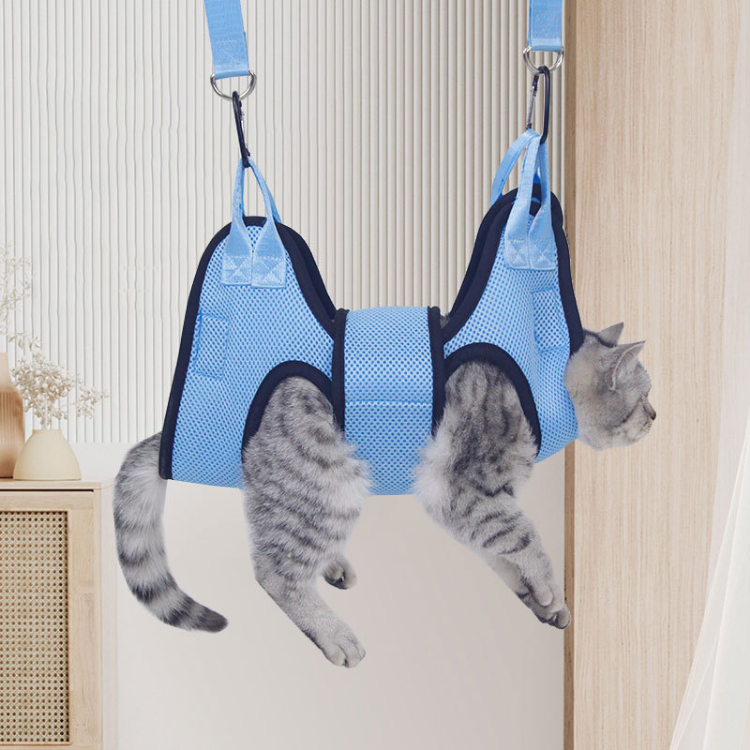 Cat Grooming Hammock with Safety Belt for Nail Clipping Grooming - Pet Carriers & Crates - DINIBLO 