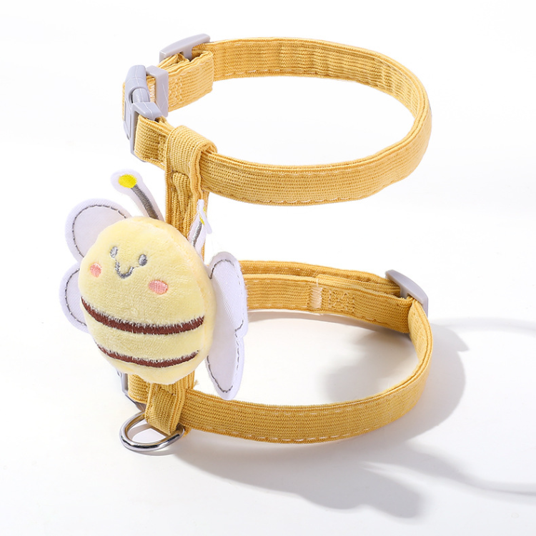 Cat Harness Leash Collar Set Adjustable Cartoon Bee - Pet Leashes - DINIBLO 