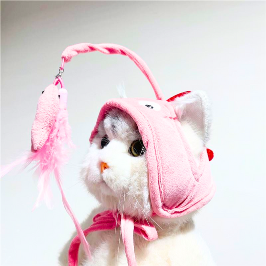 Cat Hat Mouse Feather Teaser Toys - Cat Toys - DINIBLO 