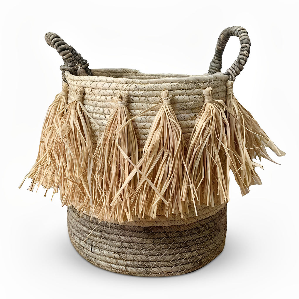 Decorative Storage Bins Wicker Woven Plant Pot - Organization > Storage Containers > Storage Baskets & Bins & Boxes - DINIBLO 