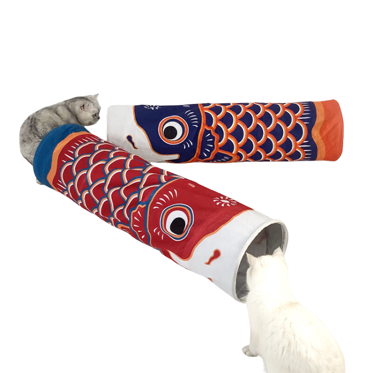 Carp Printed Cat Tunnel Toys - Cat Toys - DINIBLO 