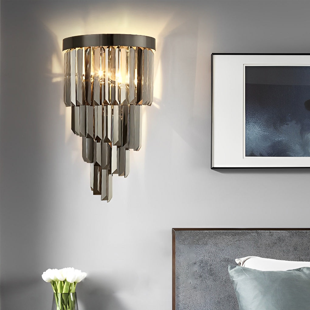 Creative Crystal Metal Three Step Dimming LED Post-Modern Wall Lamp - Lighting > Wall Lights > Wall sconces - DINIBLO 