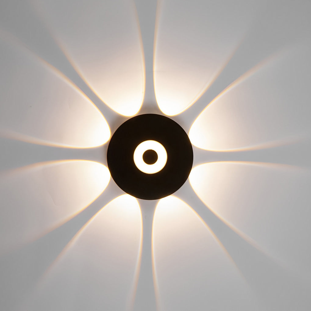 Round Waterproof LED Black Modern Wall Washer Light Wall Sconce Lighting - Lighting > Wall Lights > Wall sconces - DINIBLO 