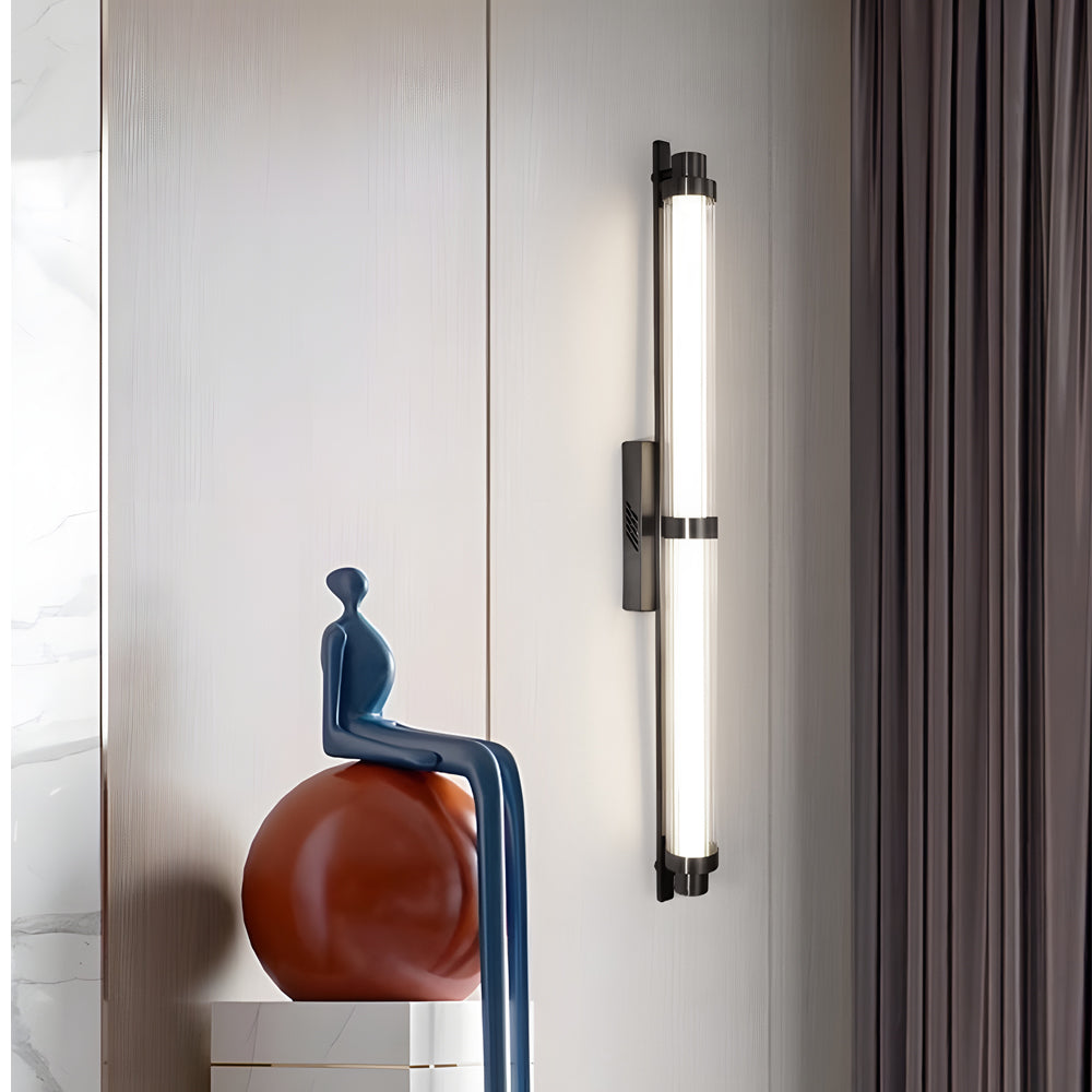 Modern Long Acrylic Tube LED Metallic Indoor Sconce Wall Lamp, 27.55''/35.43 - Lighting > Wall Lights > LED Wall Lights - DINIBLO 