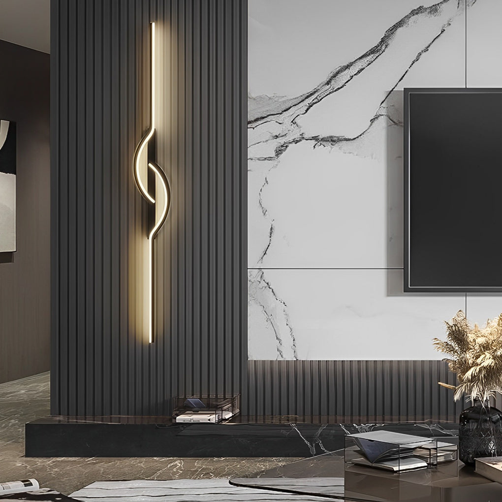 Strip Creative Stepless Dimming 3 Step Dimming Black Modern Wall Lamp - Lighting > Wall Lights > LED Wall Lights - DINIBLO 