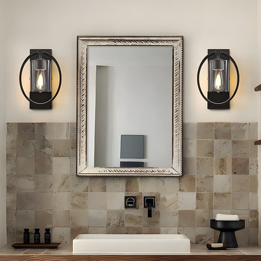 Black Industrial Tungsten Bulb Bathroom Sconces Lighting Wall Lights - Lighting > Wall Lights > Wall sconces - DINIBLO 