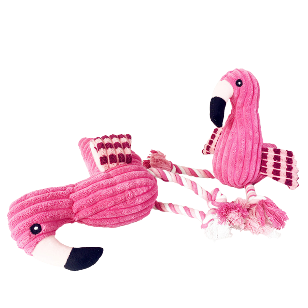 Squeaker Plush Dog Toys Flamingo - Dog Toys - DINIBLO 