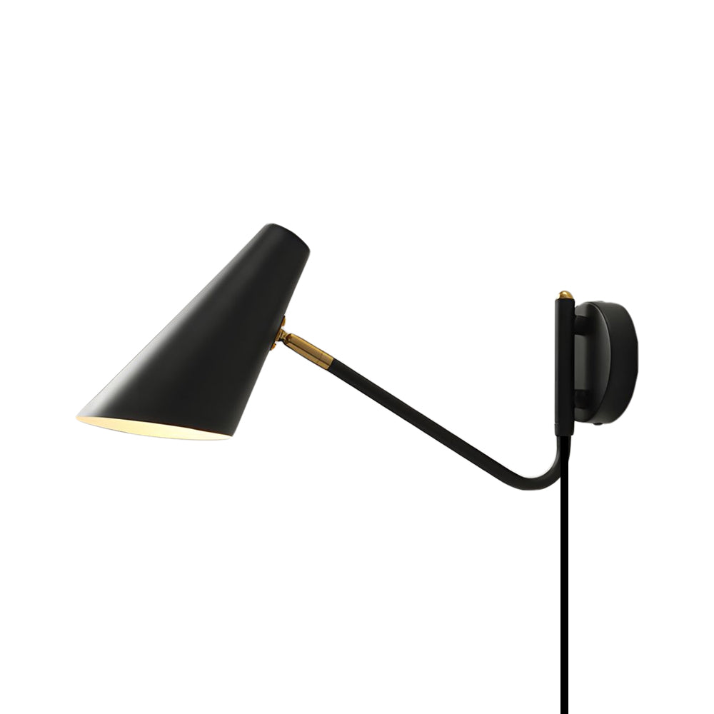 Modern Hoxton Hanging Wall Sconce with Conical Shade - 1-Light - Lighting > Wall Lights > Swing Arm Wall Sconces - DINIBLO 