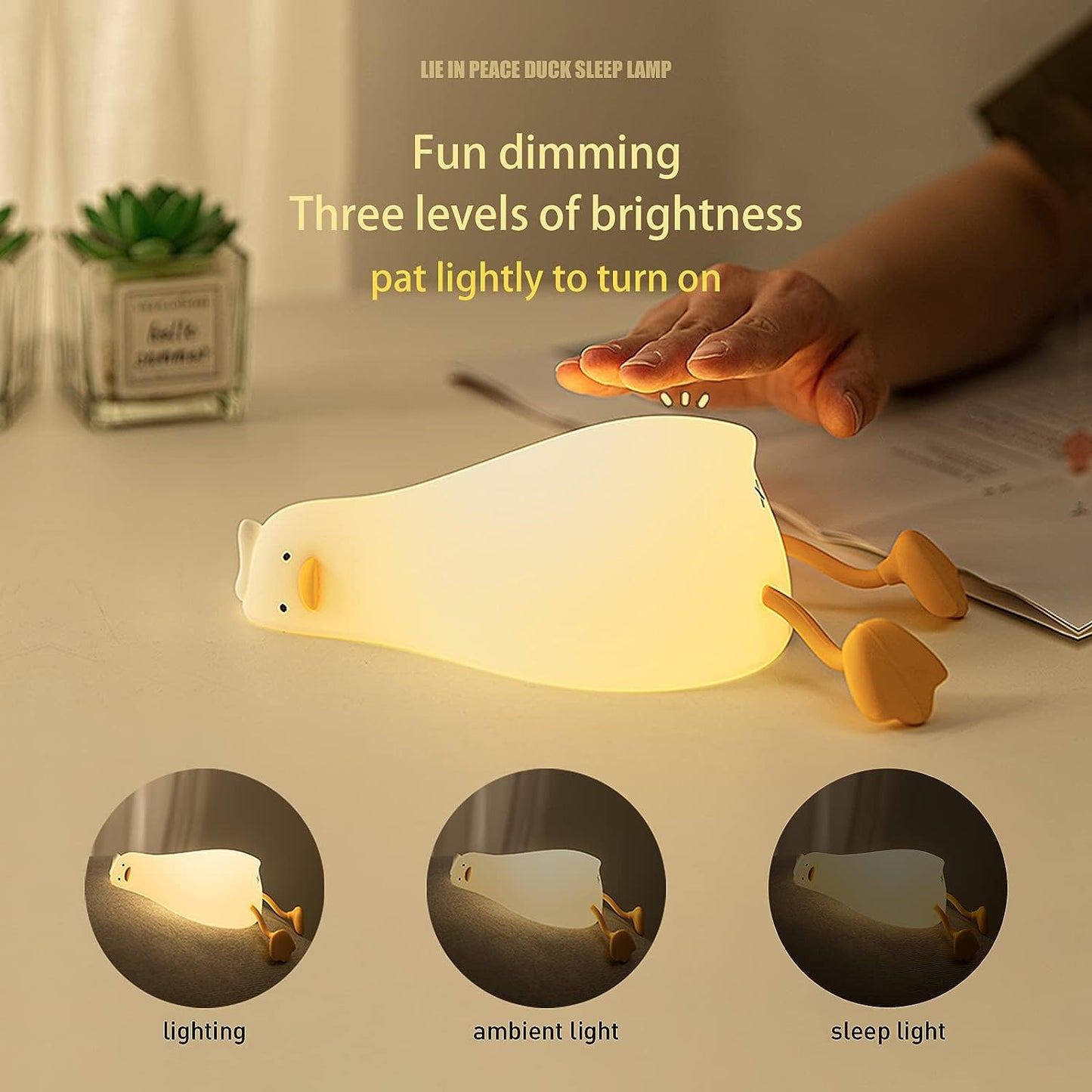 Lazy Lying Duck Night Light - Lamps - DINIBLO 