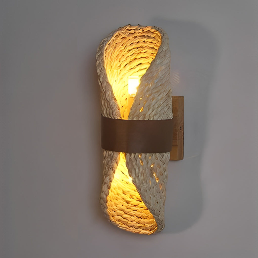 Creative Rattan Wood LED up and down Lighting Japanese-Style Wall Lamp - Lighting > Wall Lights > Wall sconces - DINIBLO 