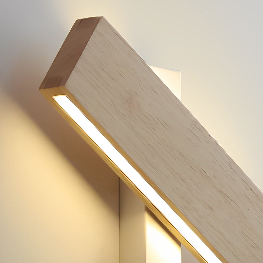 Rotatable Minimalist Rectangular Wood Led Wall Lamp Wall Lights Fixture - Lighting > Wall Lights > LED Wall Lights - DINIBLO 