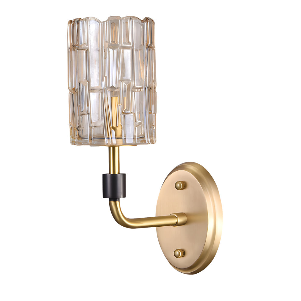 Luxury Copper Armed Crystal Wall Light Modern 1/2-Light Sconce - Lighting > Wall Lights > Wall sconces - DINIBLO 