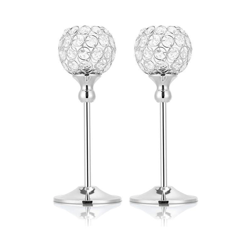 2-Piece Crystal Table Pineapple Candle Holder for Dining Christmas New Year - Home Decor > Candle holders & Lanterns > Candles & Candle holders - DINIBLO 