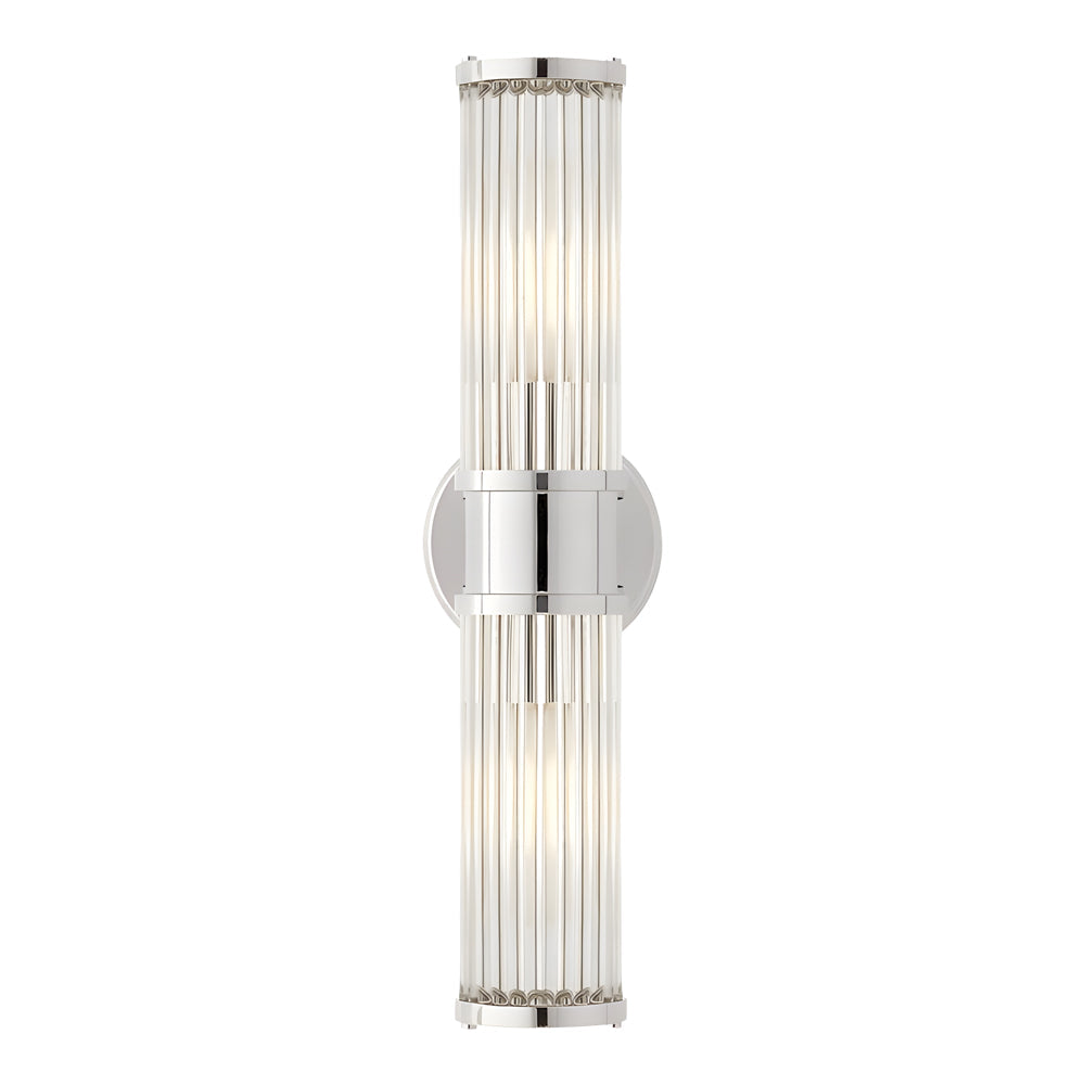 1/2-light Modern Chrome/Gold Wall Sconce with Cylinder Clear Glass Shade - Lighting > Wall Lights > Wall sconces - DINIBLO 