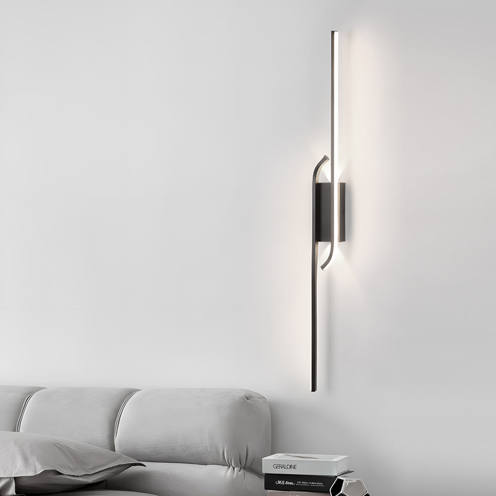 Minimalist Long Strip Aluminum LED Black Nordic Wall Lights Indoor - Lighting > Wall Lights > LED Wall Lights - DINIBLO 