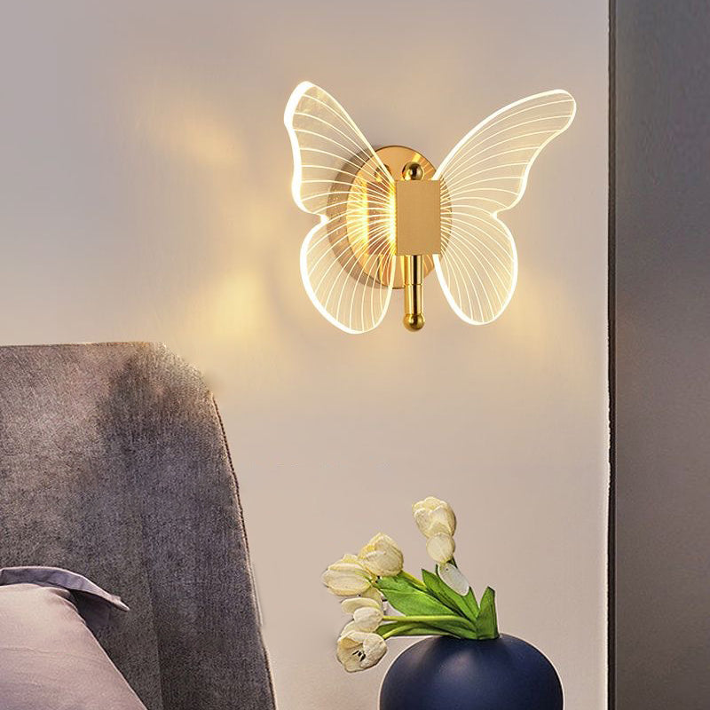 Butterflies Luxury Creative Three Step Dimming Modern LED Wall Lights Fixture - Lighting > Wall Lights > Wall sconces - DINIBLO 