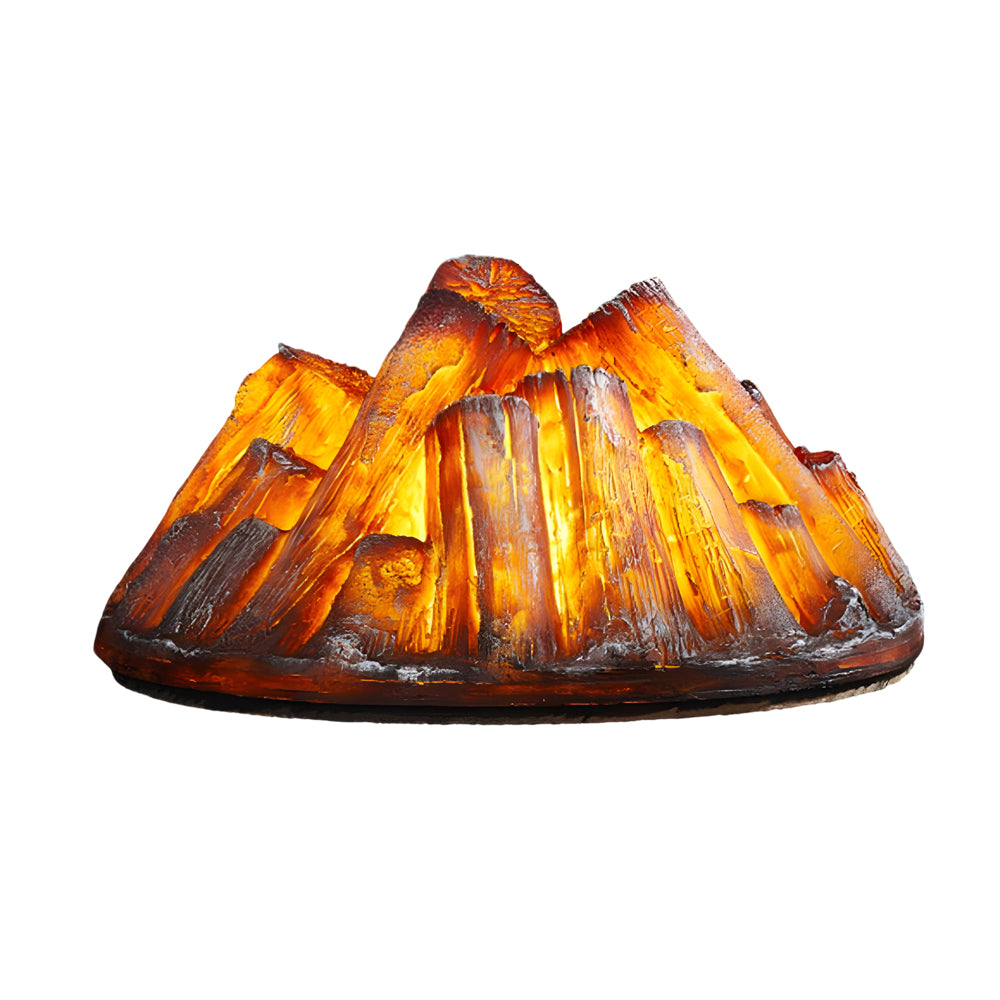 Decorative Resin Firewood Charcoal Pile Simulated Fireplace Flame Lamp - Lighting > Wall Lights > Electric Fireplace Lights - DINIBLO 