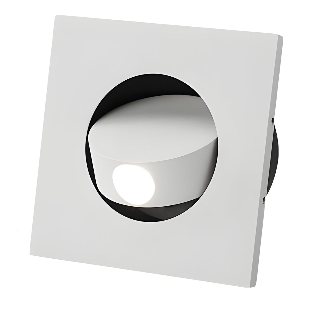 Round Square Adjustable 3W LED Recessed Nordic Wall Lamp Sconce Lighting - Lighting > Wall Lights > Wall sconces - DINIBLO 